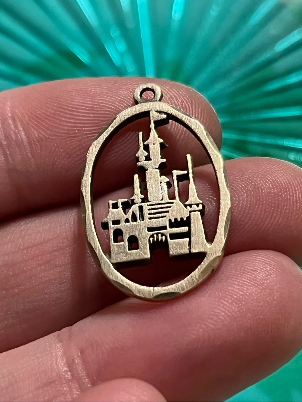 Vintage Disney Sterling Silver 925 Magic Kingdom Cinderella’s Castle Pendant